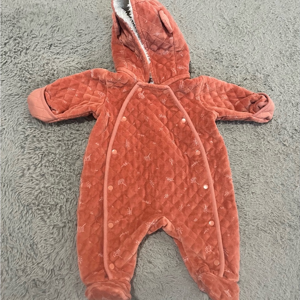 Nordstrom Quilted Kids Winter Footie  in Rust